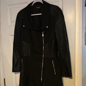 Bebe long black coat L